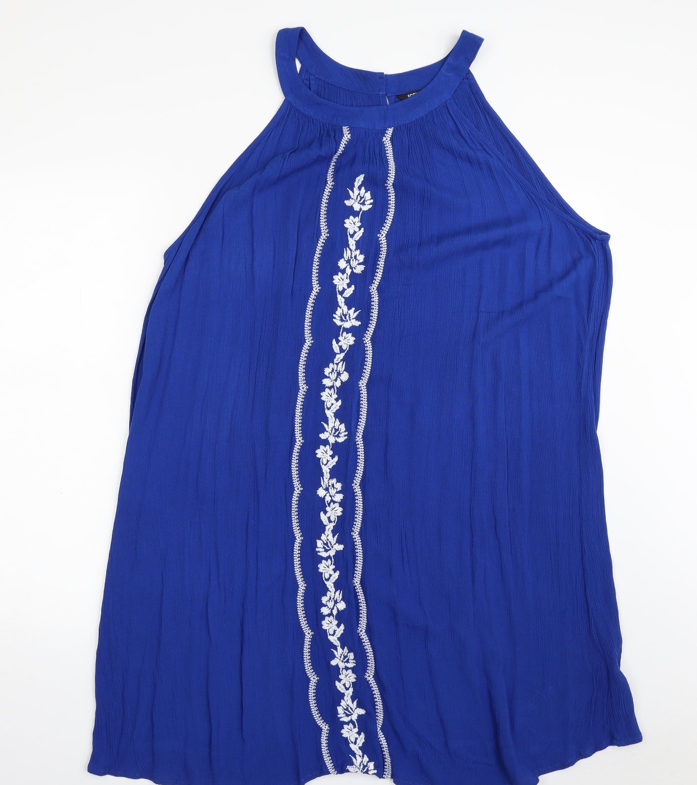 Debenhams Womens Blue Floral Viscose Trapeze & Swing  Size 20  Henley Pullover