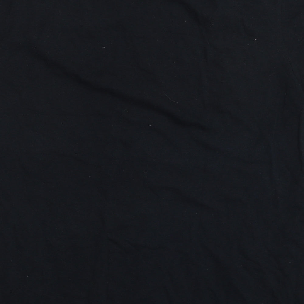 Gildan Mens Black  Cotton  T-Shirt Size L Crew Neck  - Bored