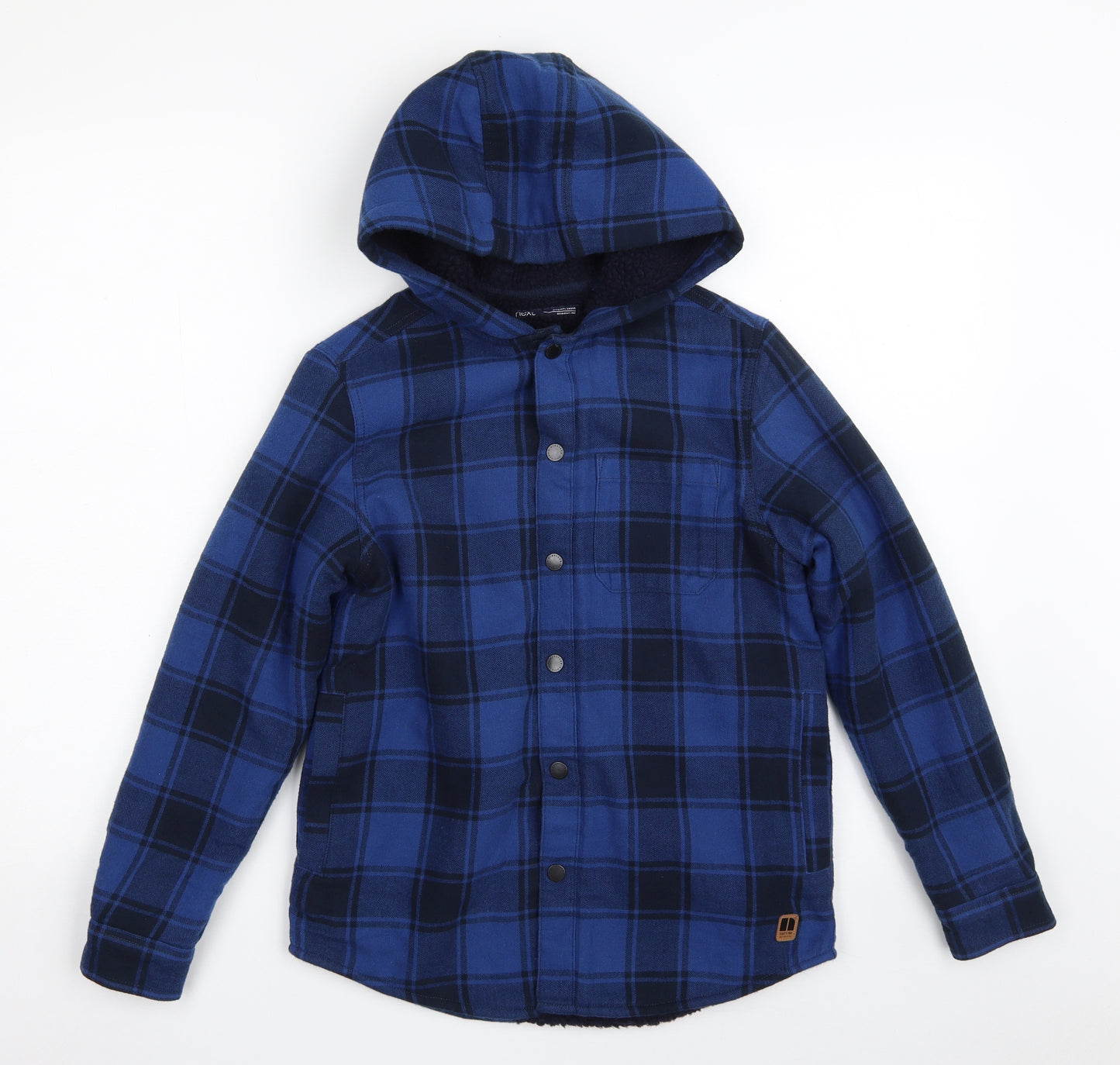 NEXT Boys Blue Plaid  Jacket  Size 10 Years  Snap