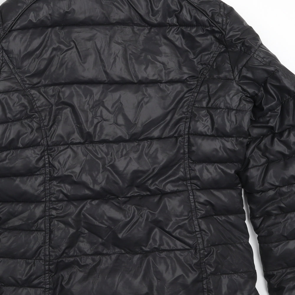 BREKKA Womens Black   Quilted Coat Size S  Zip