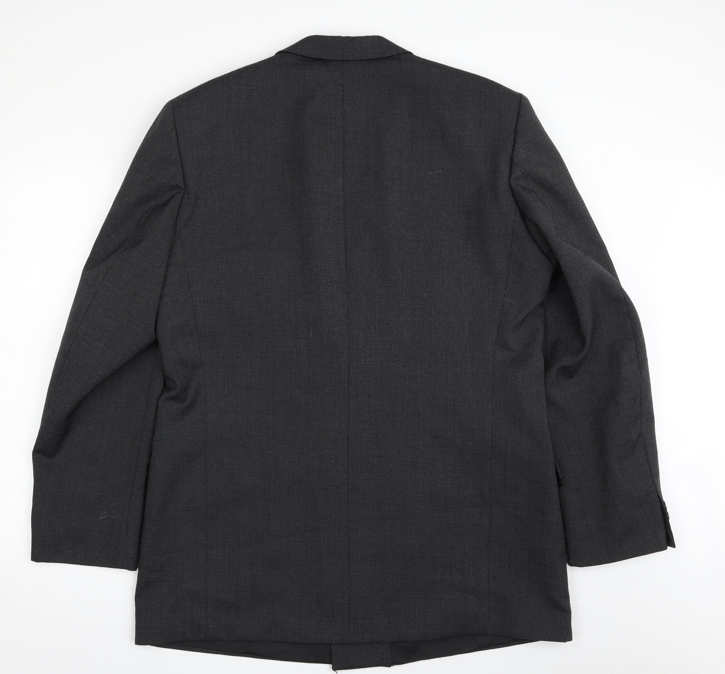 St Michael  Mens Black  Polyester Jacket Suit Jacket Size 44   - Shoulder Pads