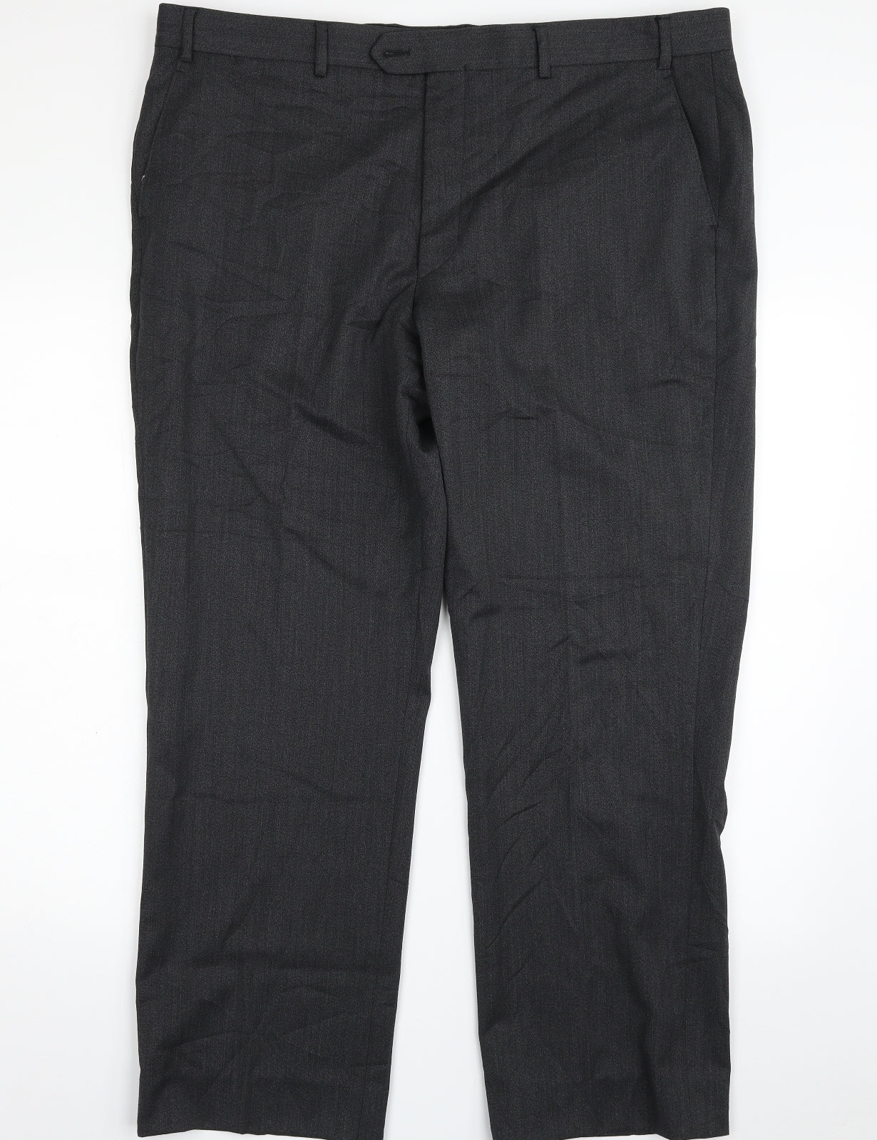 DAKS Mens Grey  Wool Trousers  Size 42 in L29 in Regular Zip