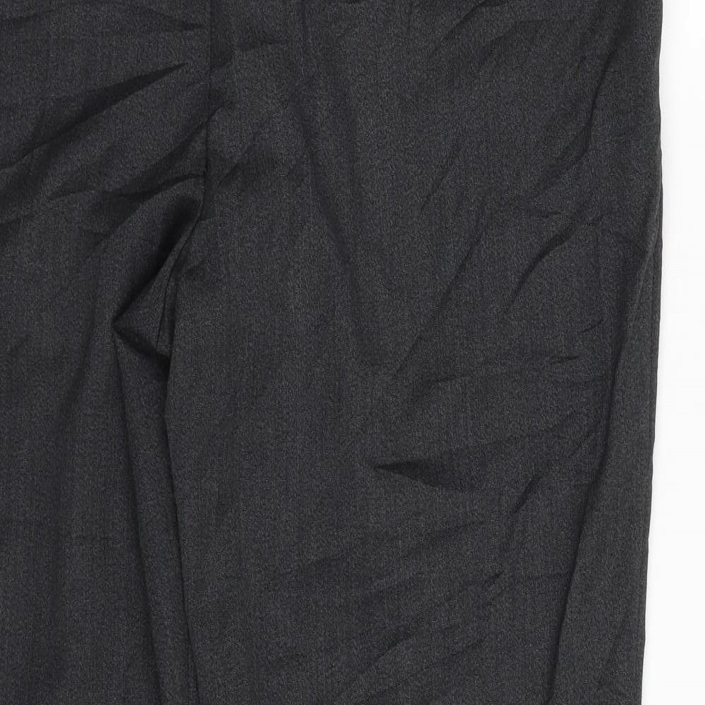DAKS Mens Grey  Wool Trousers  Size 42 in L29 in Regular Zip