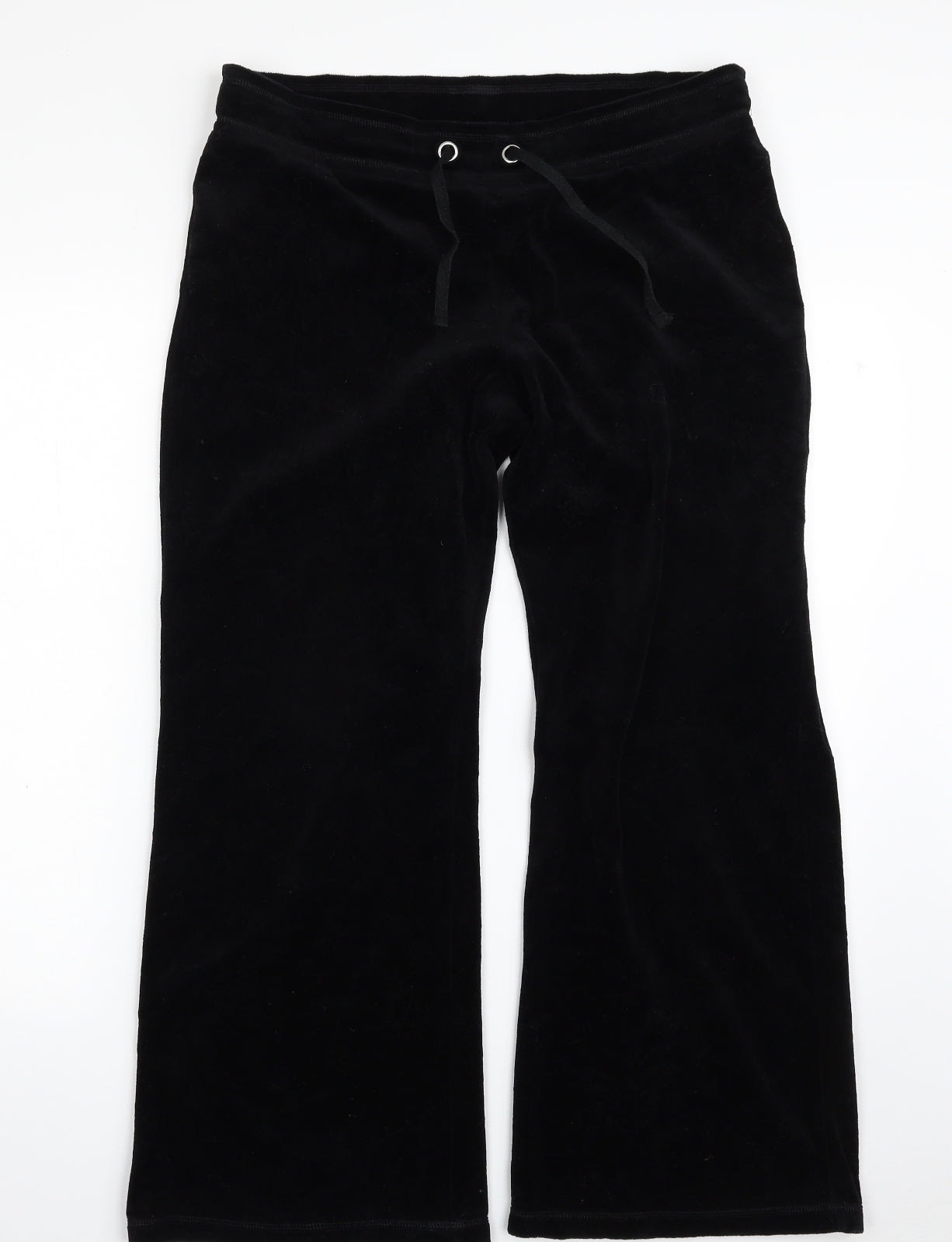 Marks and Spencer Womens Black  Cotton Jogger Trousers Size 14 L26 in Regular