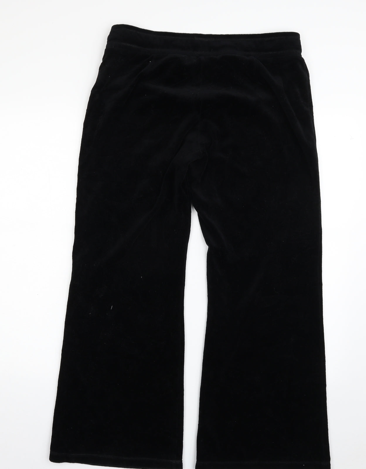 Marks and Spencer Womens Black  Cotton Jogger Trousers Size 14 L26 in Regular