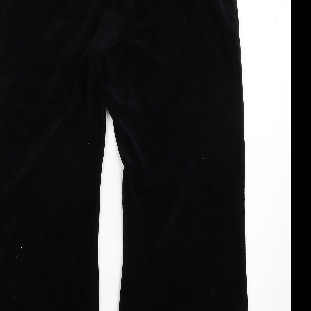 Marks and Spencer Womens Black  Cotton Jogger Trousers Size 14 L26 in Regular