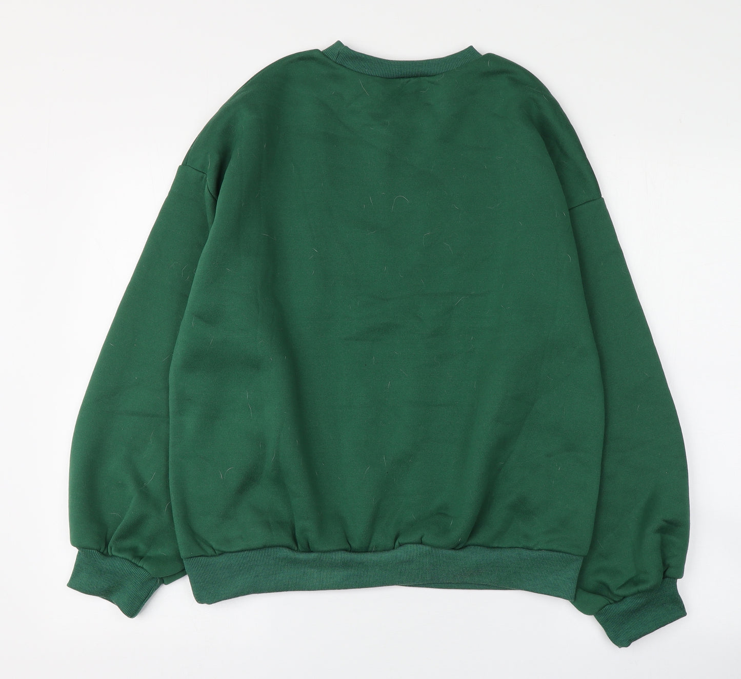 SheIn Womens Green Round Neck  Polyester Pullover Jumper Size M
