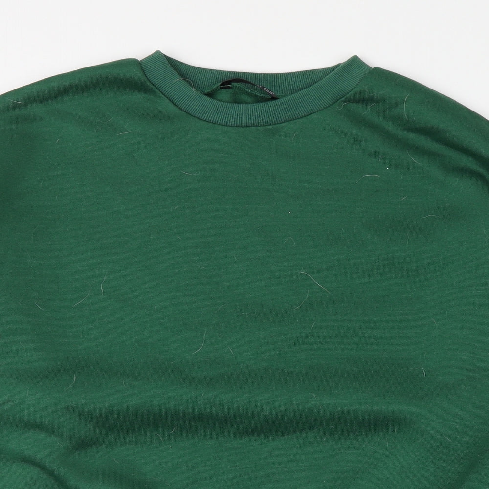 SheIn Womens Green Round Neck  Polyester Pullover Jumper Size M