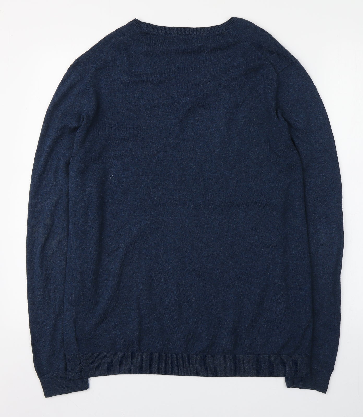 NEXT Mens Blue Round Neck  Cotton Pullover Jumper Size M
