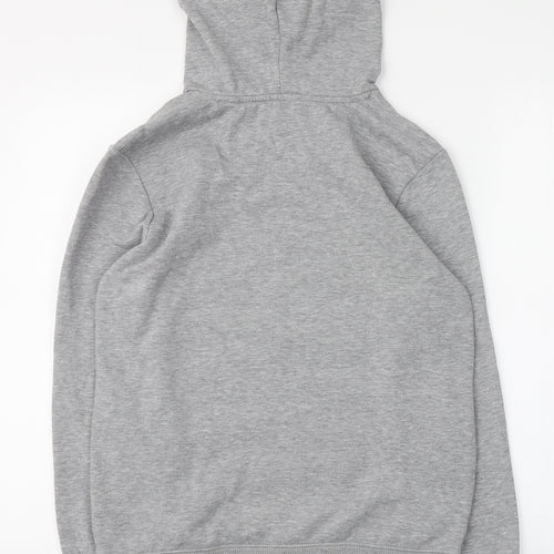Bluezoo Boys Grey  Cotton Pullover Hoodie Size 11-12 Years   - Raised 'Good vibes'
