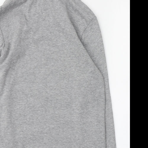 Bluezoo Boys Grey  Cotton Pullover Hoodie Size 11-12 Years   - Raised 'Good vibes'