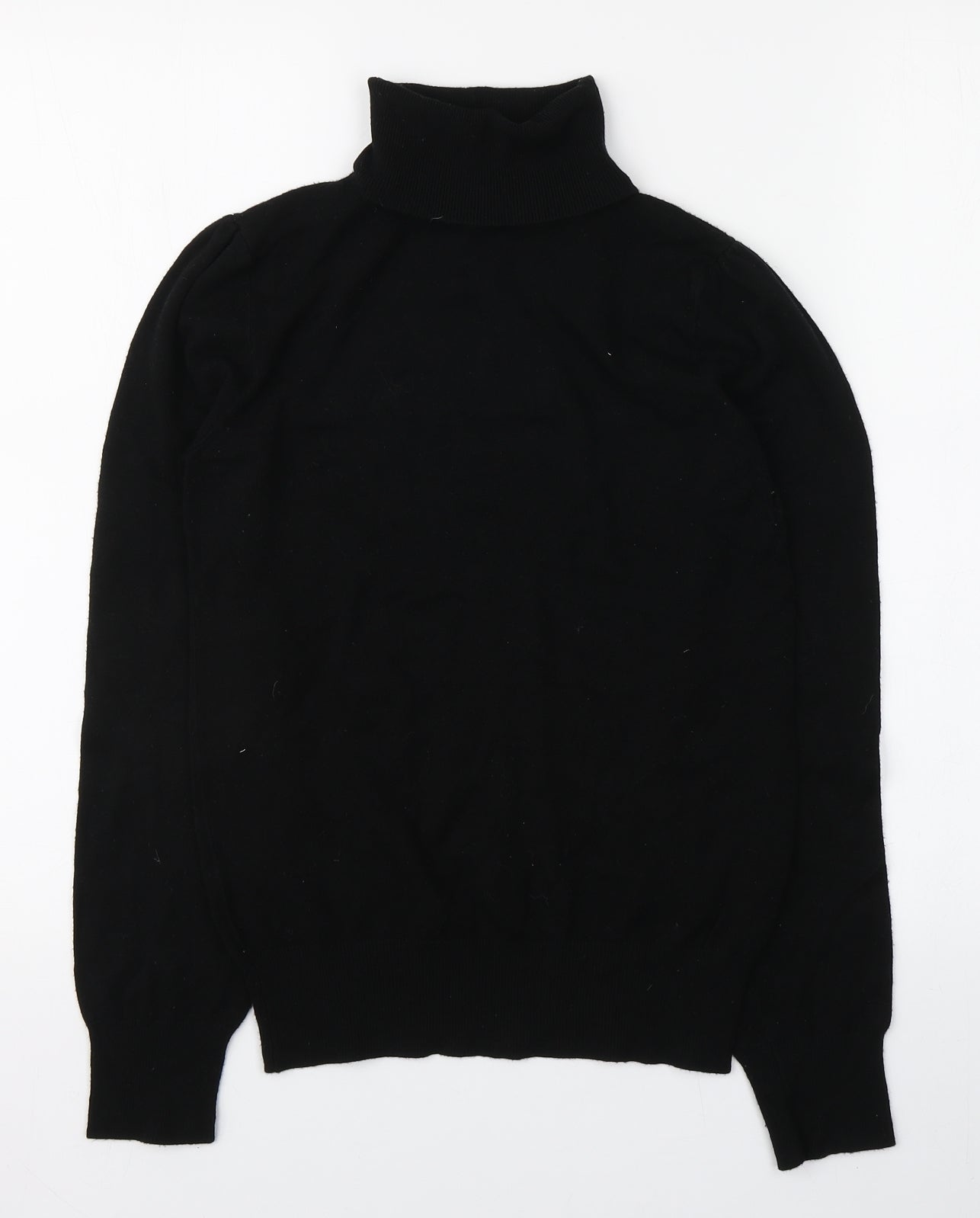 Dorothy Perkins Womens Black Roll Neck  Viscose Pullover Jumper Size 12