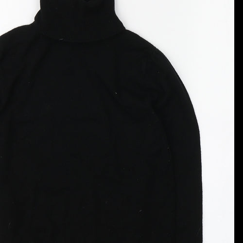 Dorothy Perkins Womens Black Roll Neck  Viscose Pullover Jumper Size 12