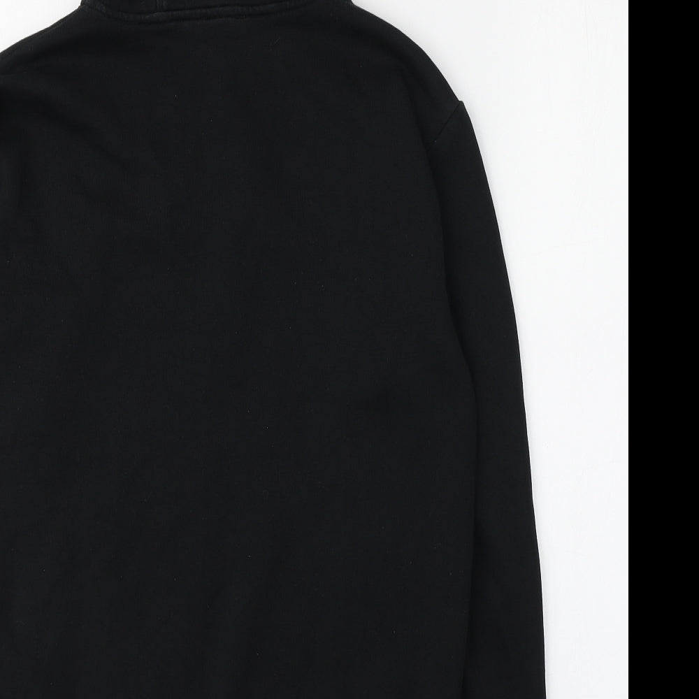 Emporio Armani Boys Black  Cotton Pullover Hoodie Size S