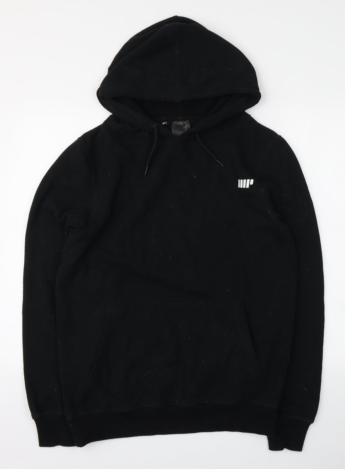 My Protein Mens Black  Cotton Pullover Hoodie Size L