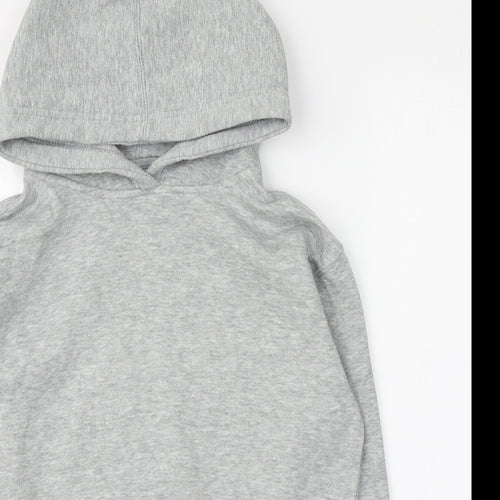 PRETTYLITTLETHING Womens Grey  Polyester Pullover Hoodie Size S   - Croped