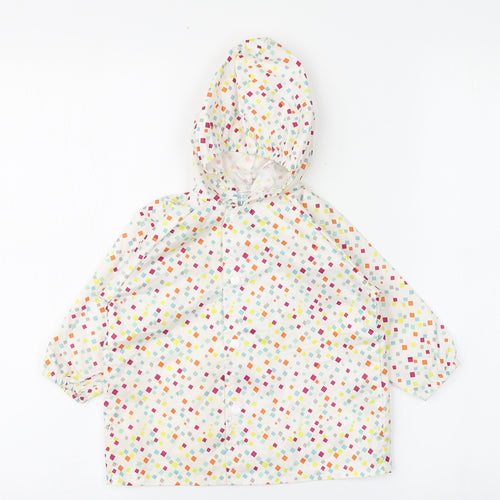 Hippy Chick by BUMKINS Girls Multicoloured Spotted  Rain Coat Coat Size 18 Months   Button - Elastic hood