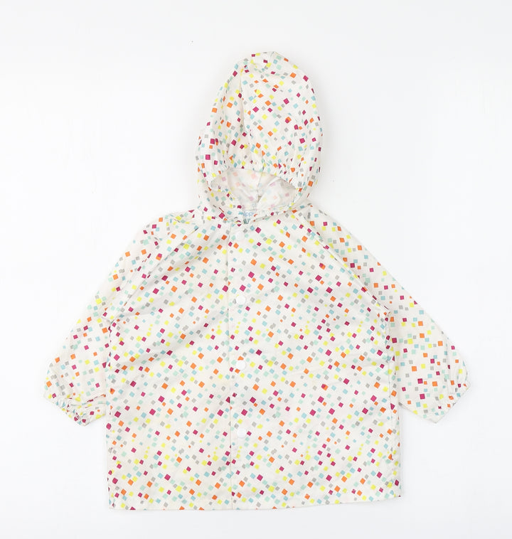 Hippy Chick by BUMKINS Girls Multicoloured Spotted  Rain Coat Coat Size 18 Months   Button - Elastic hood