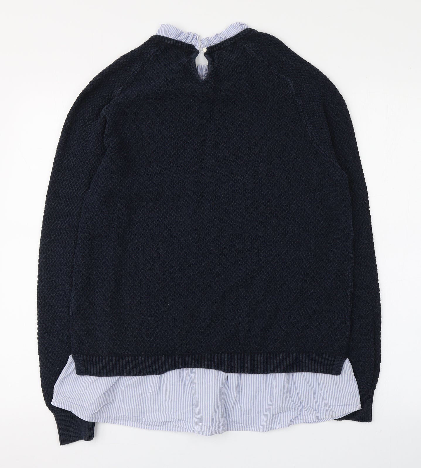 NEXT Womens Blue Round Neck  Cotton Pullover Jumper Size 16