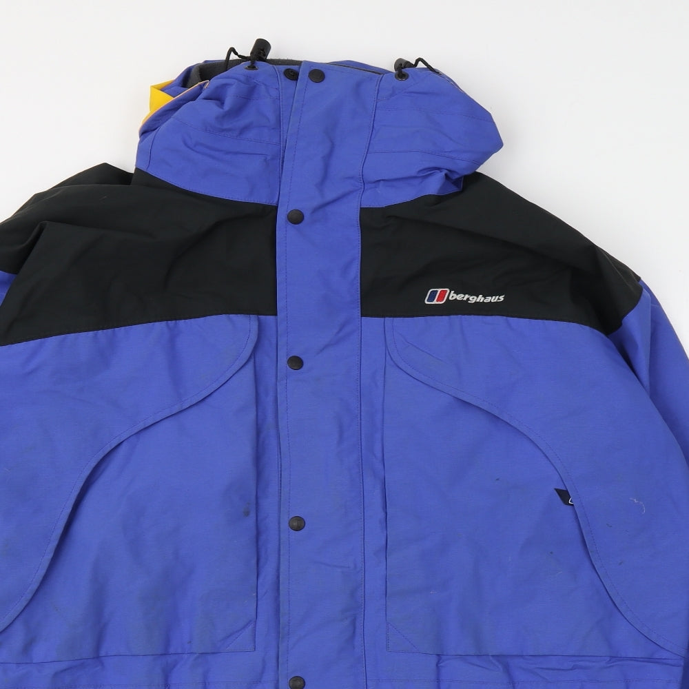Berghaus Mens Blue   Rain Coat Coat Size XL  Zip