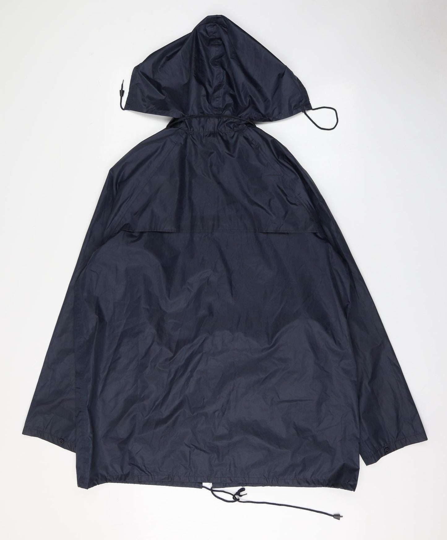 B DRI Mens Blue   Rain Coat Coat Size L  Zip - PVC coating