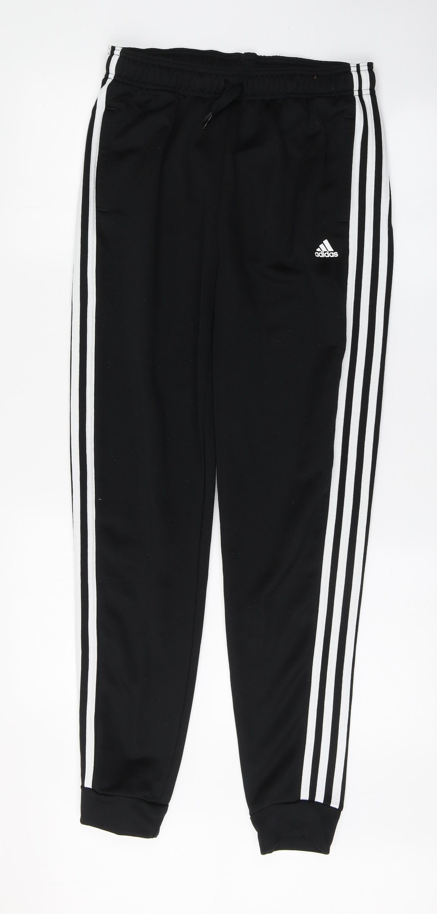 adidas Girls Black  100% Polyester Jogger Trousers Size 15-16 Years  Regular