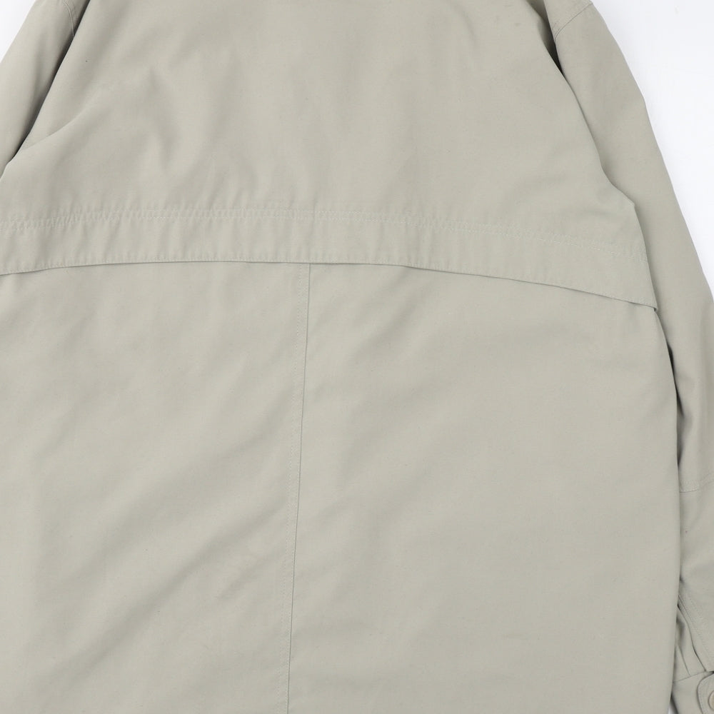 BHS Mens Beige   Trench Coat Coat Size L  Zip
