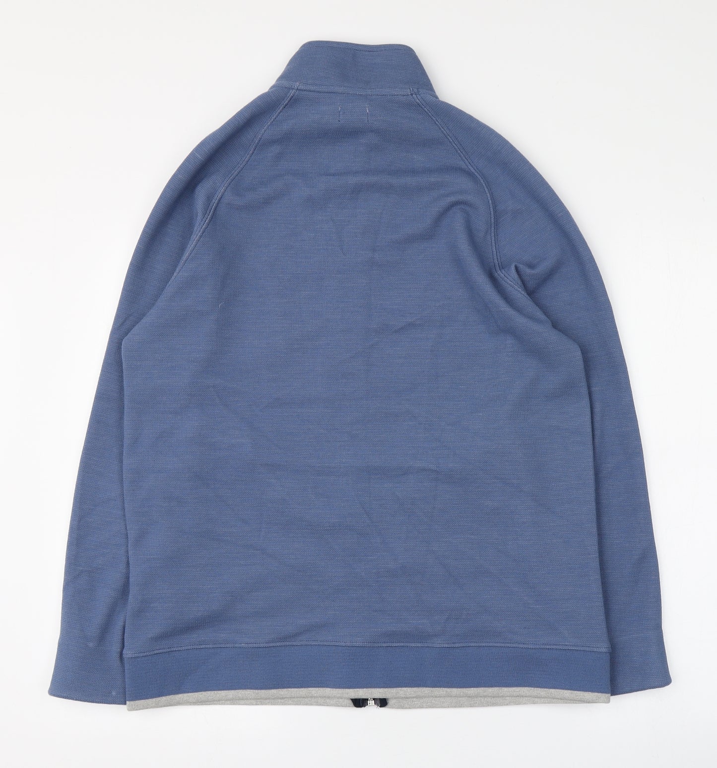 Racing Green Mens Blue Crew Neck  Polyester Full Zip Jumper Size M