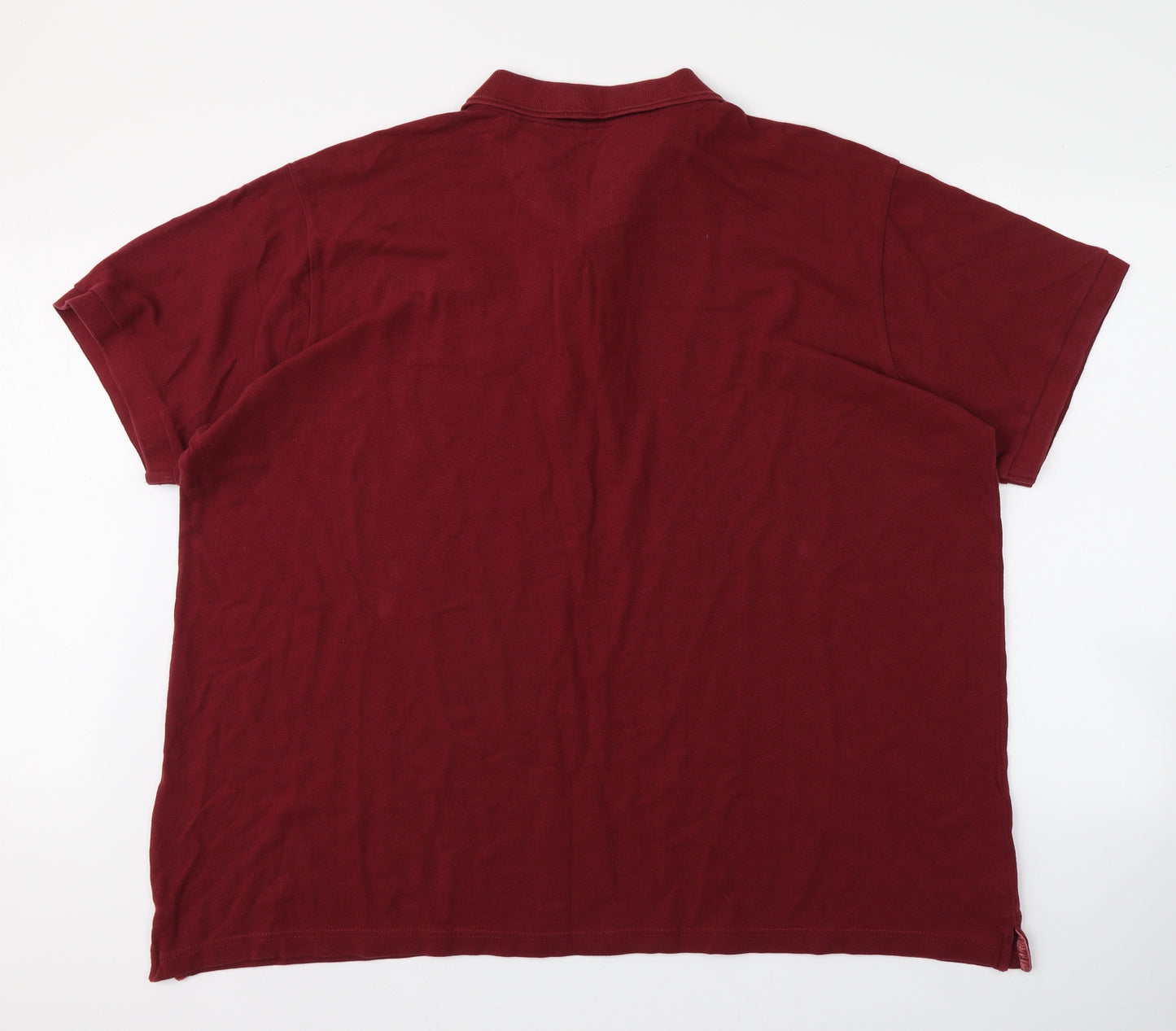 Jacamo Mens Red  Cotton  Polo Size 3XL Collared Pullover