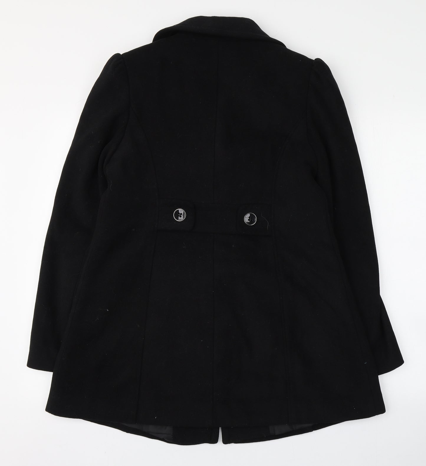 Dorothy Perkins Womens Black   Overcoat Coat Size 12  Button