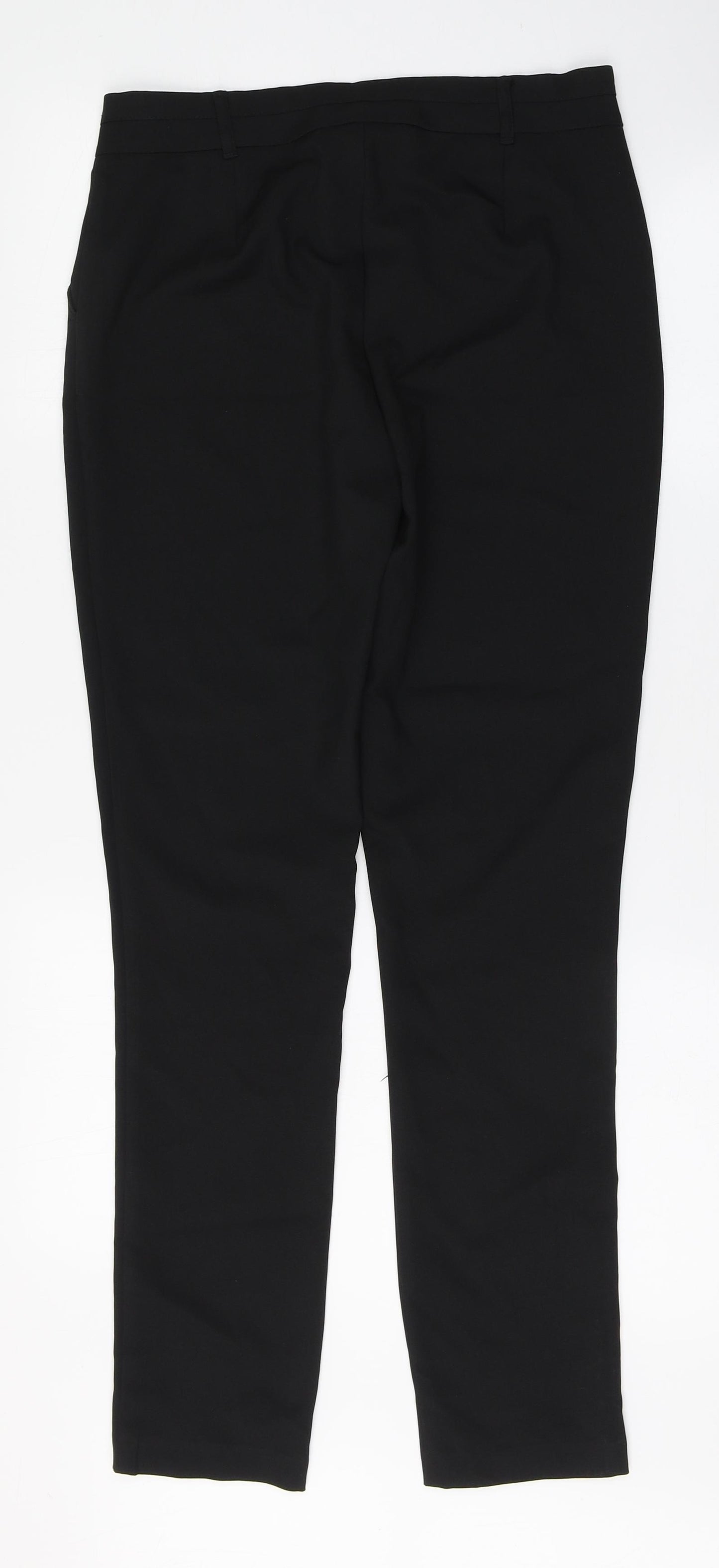 New Look Womens Black  Polyester Trousers  Size 10 L29 in Regular Zip