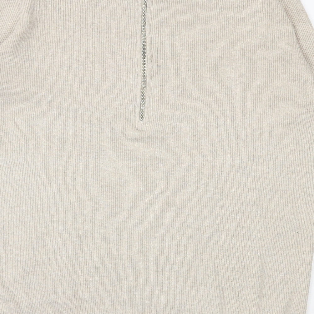 Atmosphere Womens Beige Round Neck  Viscose Pullover Jumper Size 10