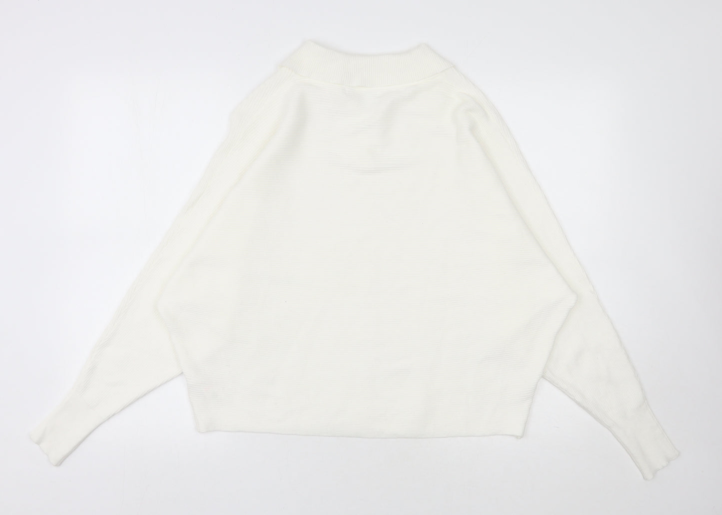 Primark Womens Ivory V-Neck  Viscose Pullover Jumper Size 14