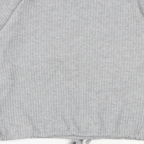 Pep & Co Womens Grey  Polyester Basic T-Shirt Size 10 Round Neck