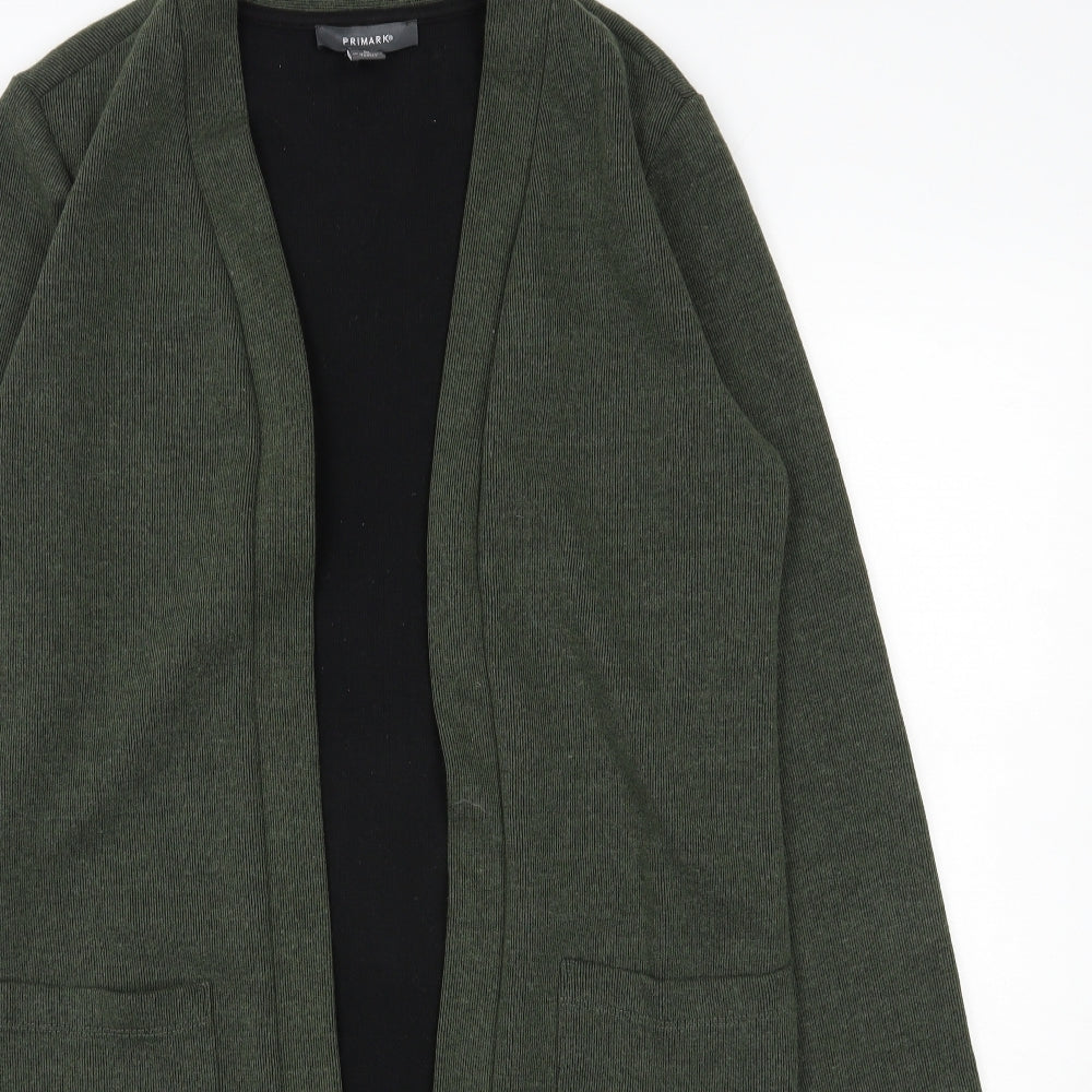 Primark Womens Green V-Neck  Polyester Cardigan Jumper Size 10