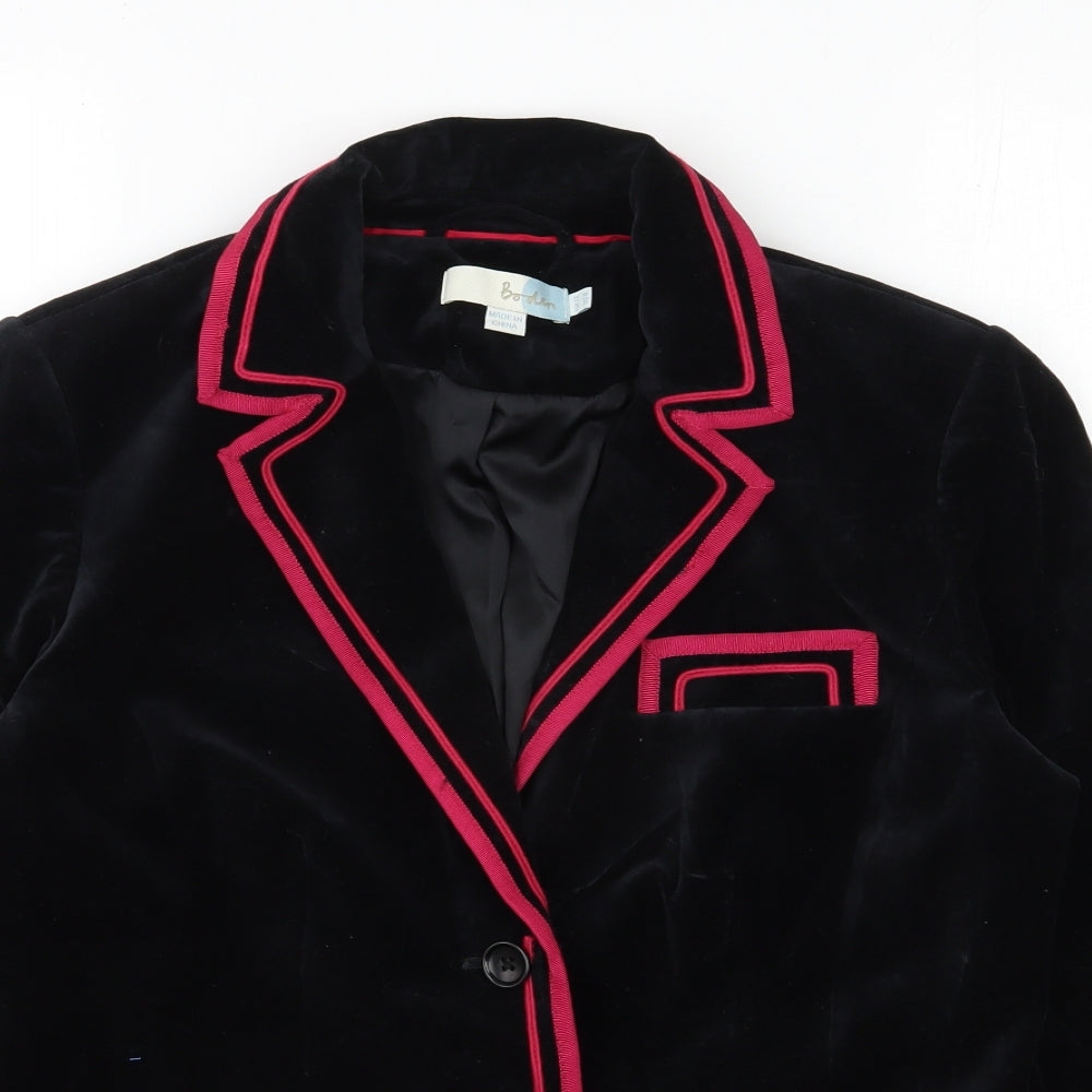 Boden Womens Black   Jacket  Size 12  Button