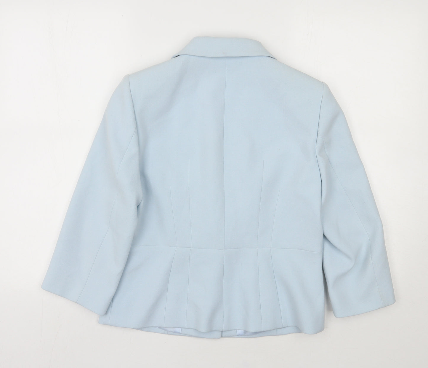 CC Womens Blue  Polyester Jacket Suit Jacket Size 12