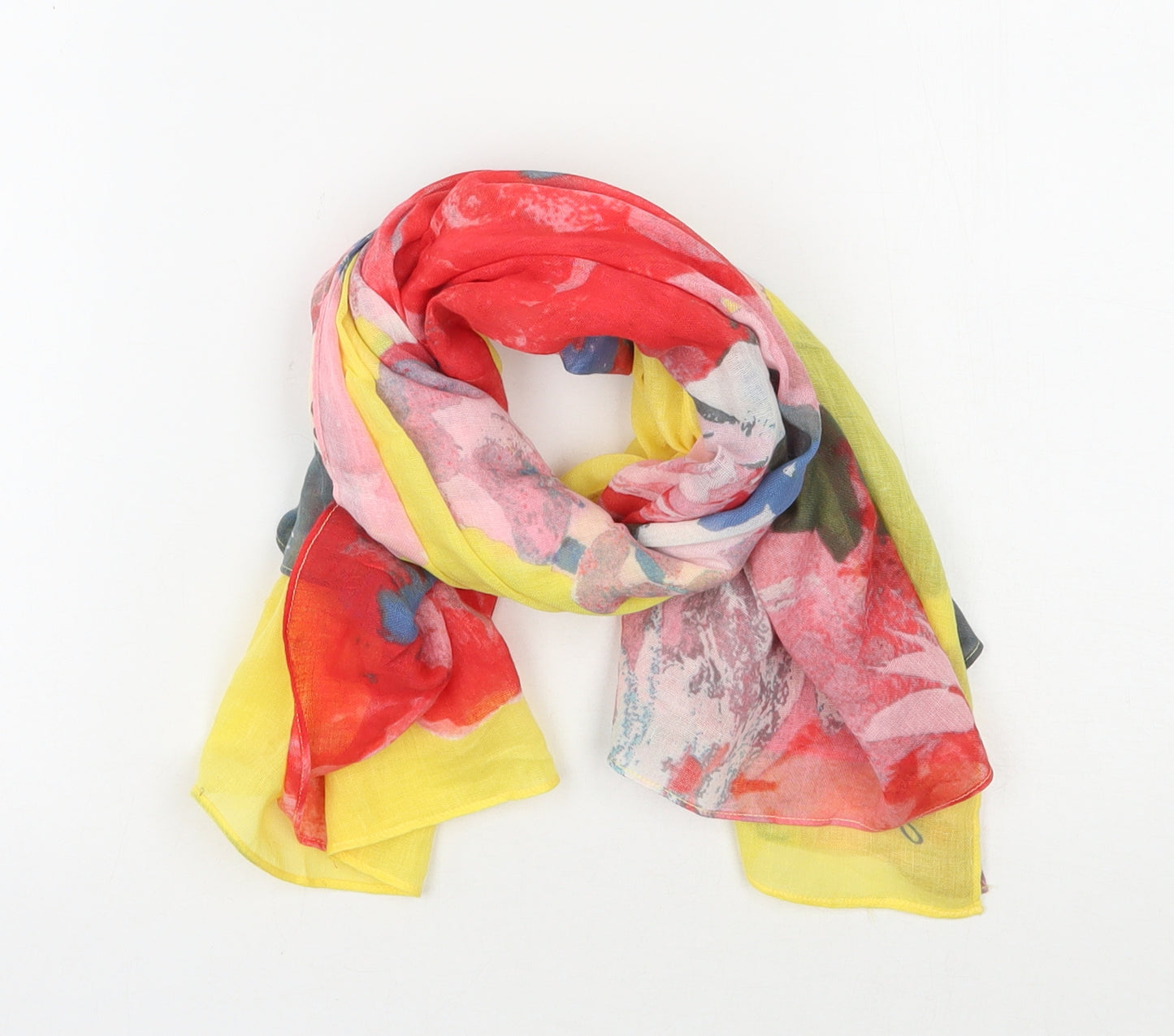 Joules Womens Multicoloured Floral Cotton  Scarf