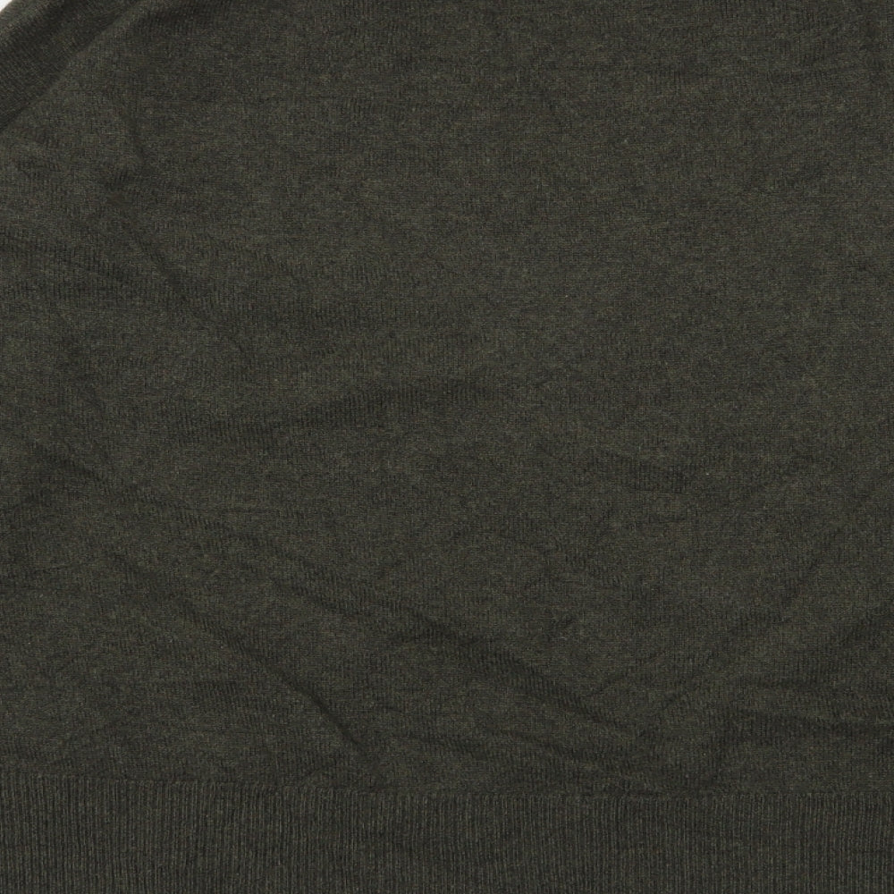 Marks and Spencer Womens Green Round Neck  Cashmere Pullover Jumper Size 12