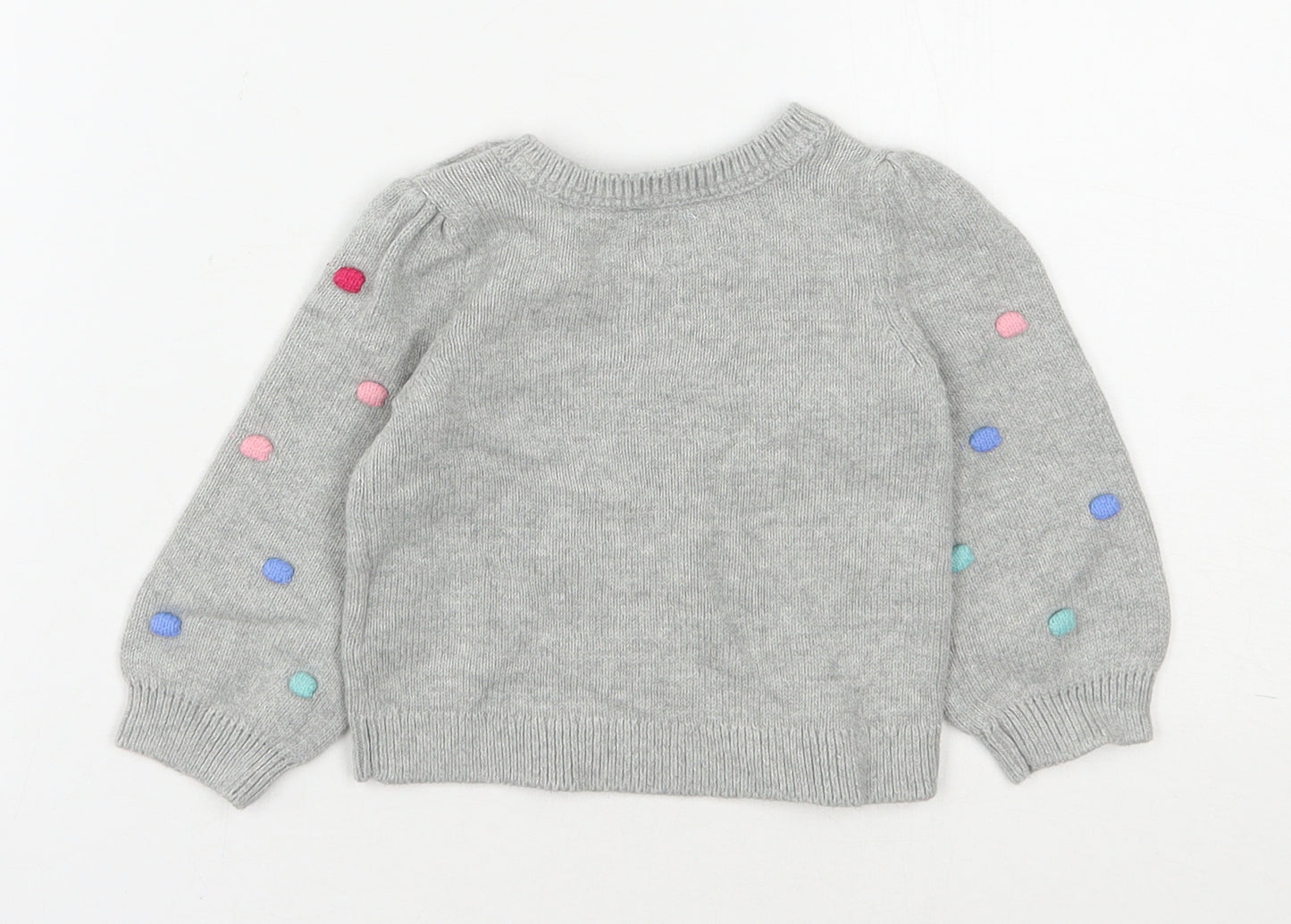 Gap Girls Green Spotted Cotton Pullover Jumper Size 6-9 Months  Pullover