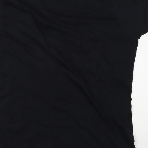 Gildan Womens Black  Cotton Basic T-Shirt Size 2XL Round Neck - Made in 1958