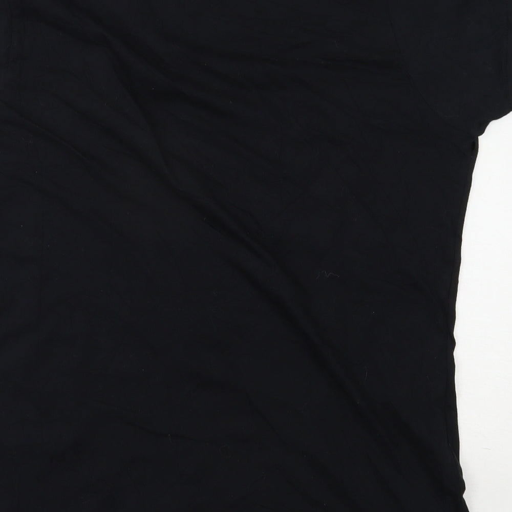 Gildan Womens Black  Cotton Basic T-Shirt Size 2XL Round Neck - Made in 1958