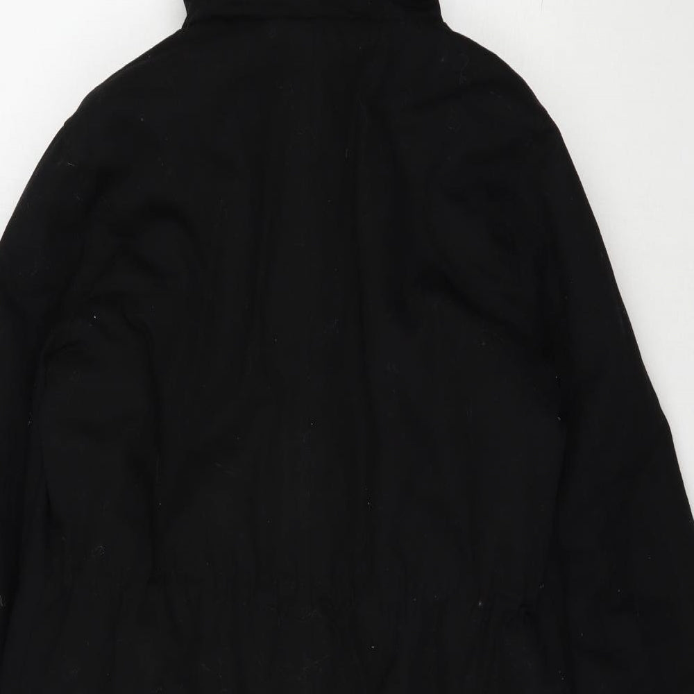 Boohoo Womens Black   Parka Coat Size 8  Zip