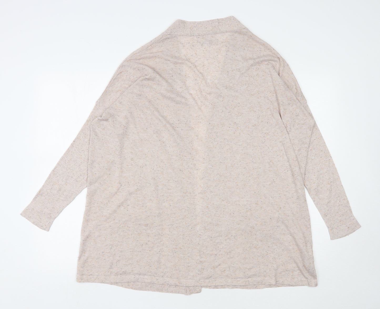 Mango Womens Beige V-Neck  Polyester Cardigan Jumper Size S