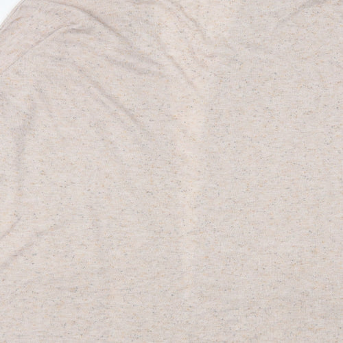 Mango Womens Beige V-Neck  Polyester Cardigan Jumper Size S