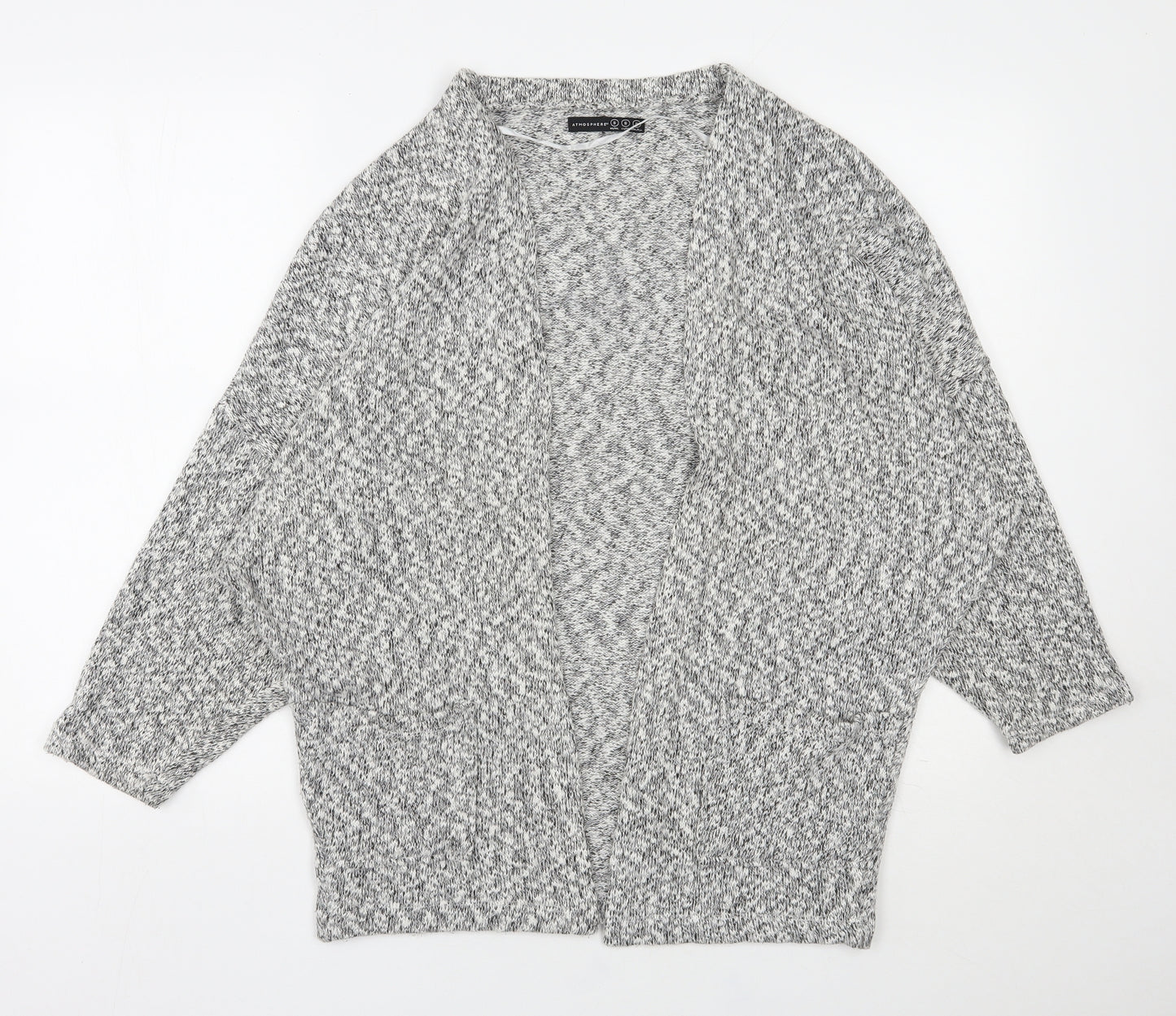 Atmosphere Womens Grey V-Neck  Cotton Cardigan Jumper Size S