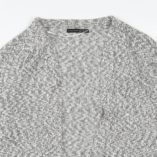 Atmosphere Womens Grey V-Neck  Cotton Cardigan Jumper Size S