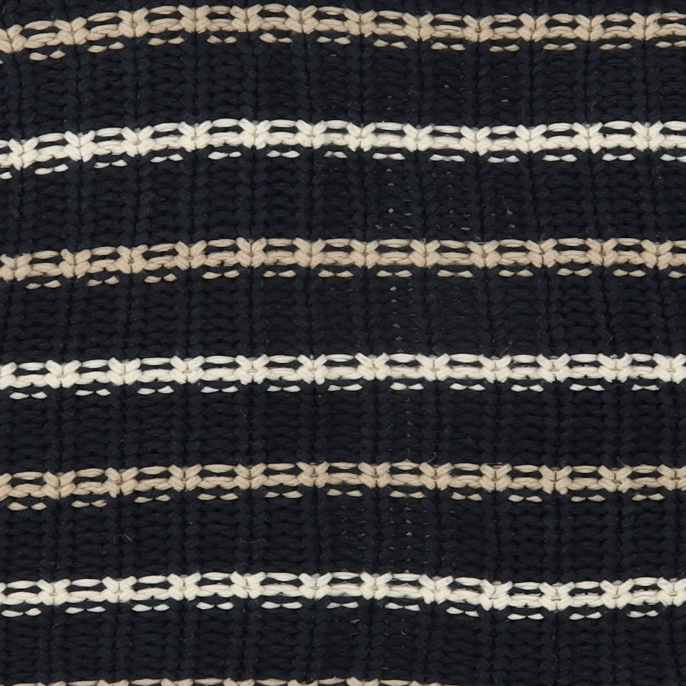 Dorothy Perkins Womens Blue Round Neck Striped Acrylic Cardigan Jumper Size L