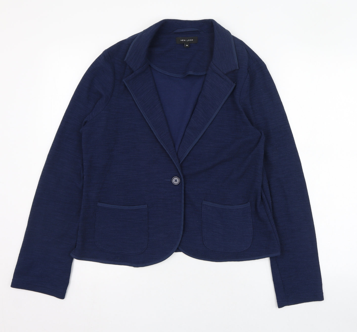 New Look Womens Blue   Jacket Blazer Size 14  Button
