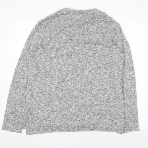 New Look Mens Grey Round Neck  Polyester Pullover Jumper Size L